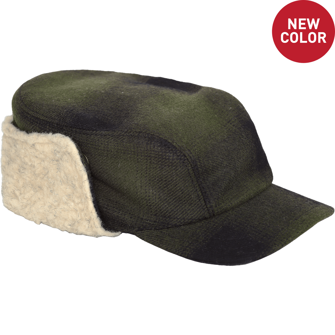 Stormy Kromer olive and black buffalo Bergland Cap 