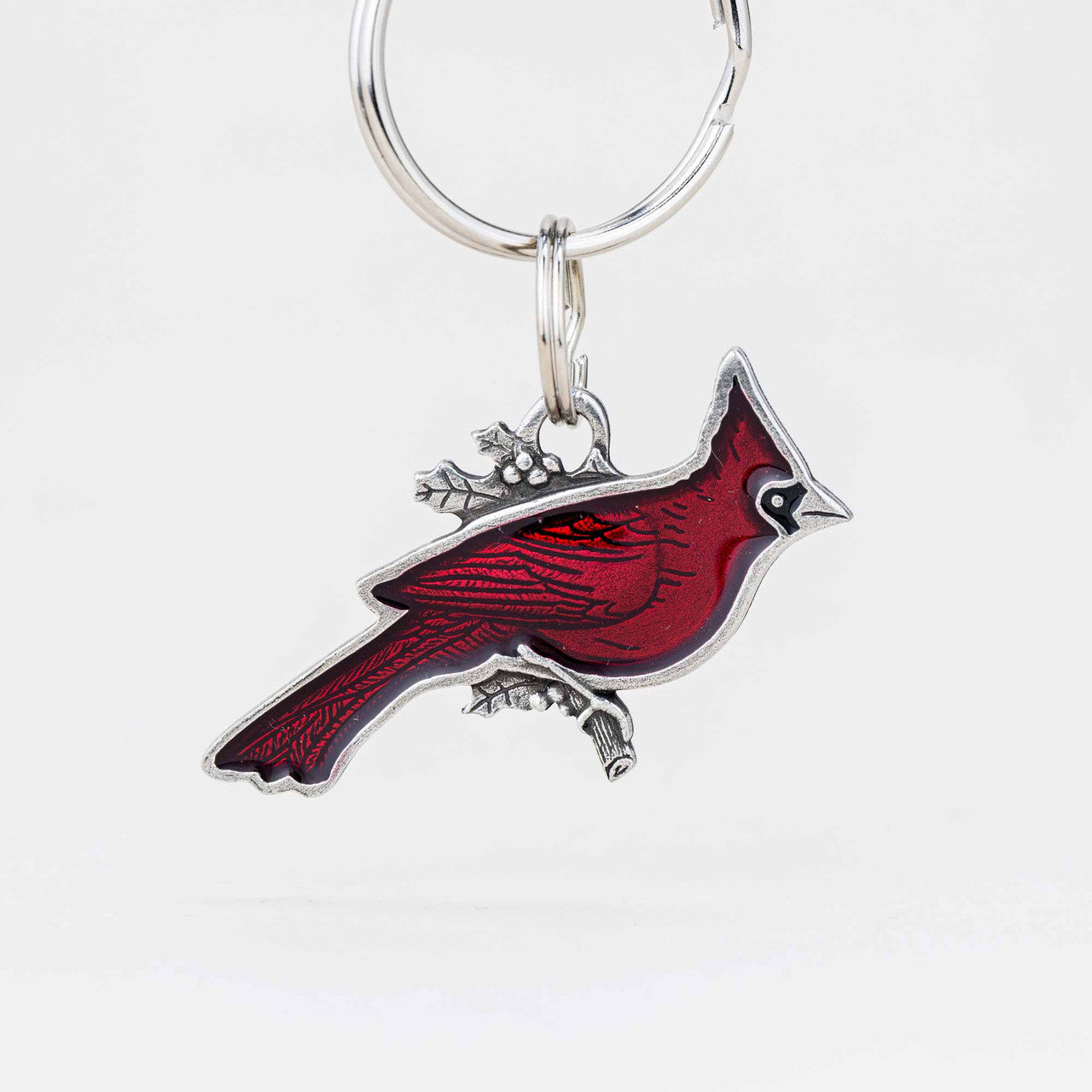 Danforth Pewter red cardinal keyring