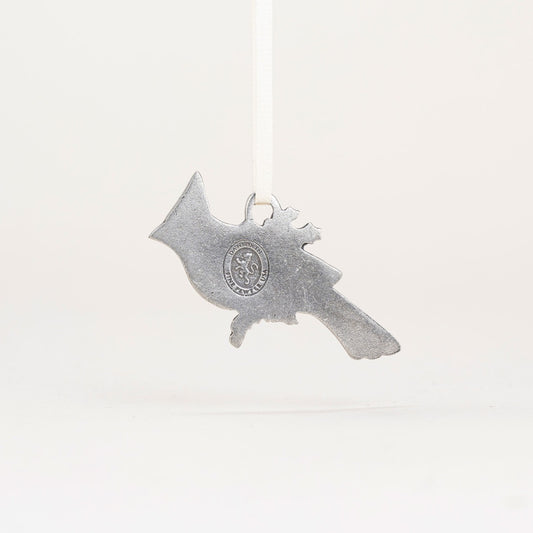 Danforth Pewter cardinal ornament back