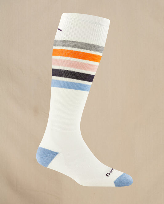 Darn Tough White over the calf ski and snowboard sock for women