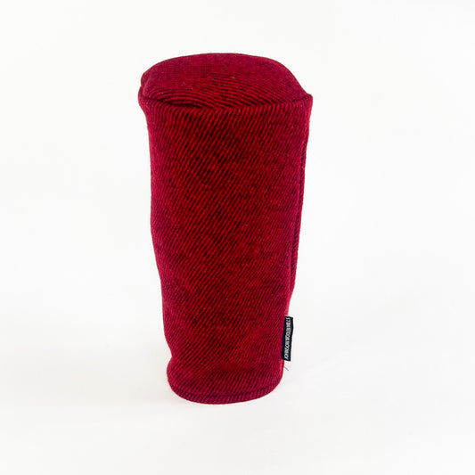 Red twill wool driver headcover