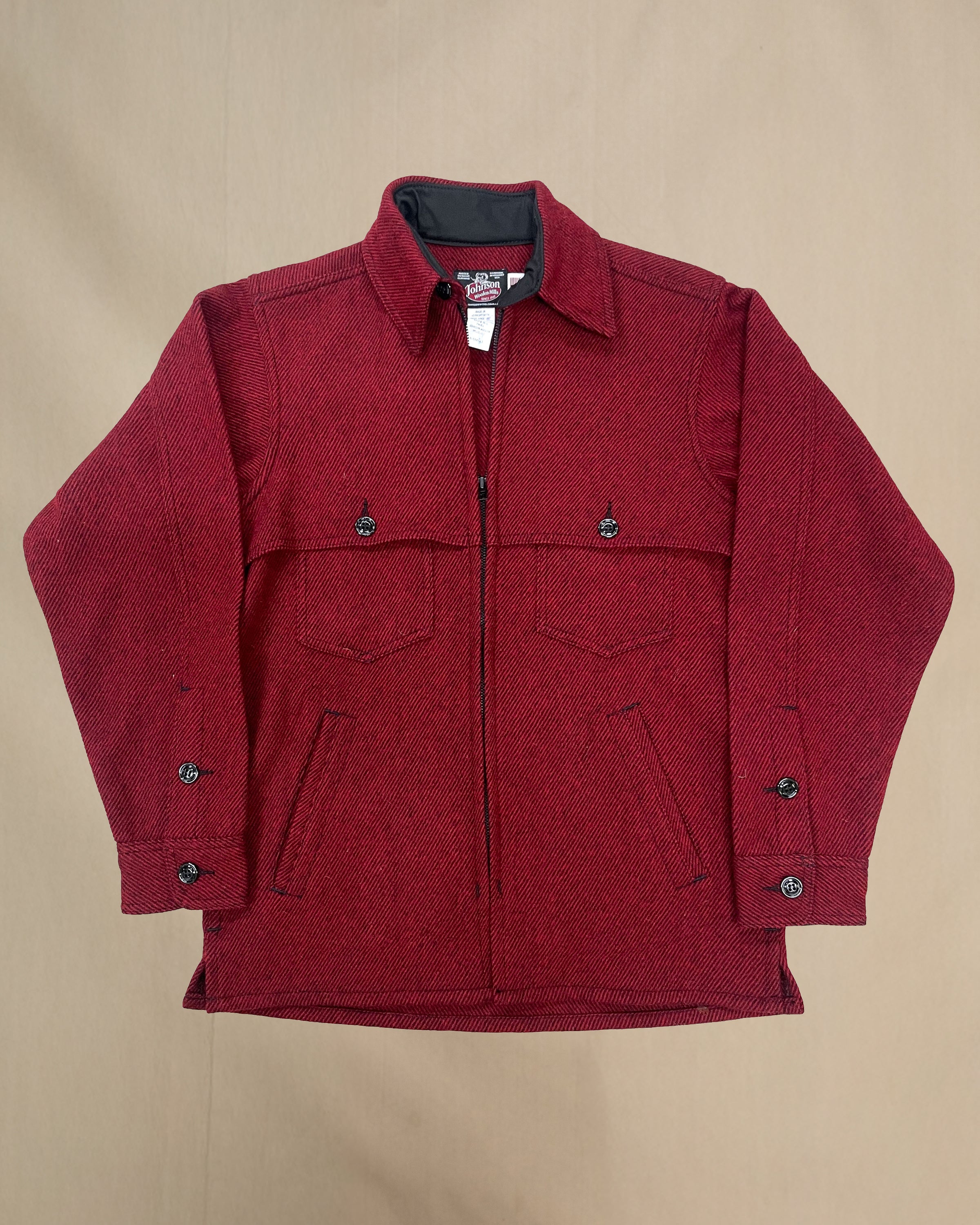 Double Cape Jac Shirt - Wine Twill – Johnson Woolen Mills