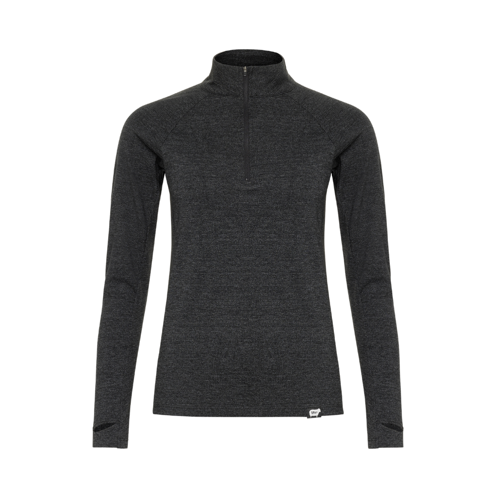 Women's Nuyarn® Merino Wool 1/4 Zip in gray