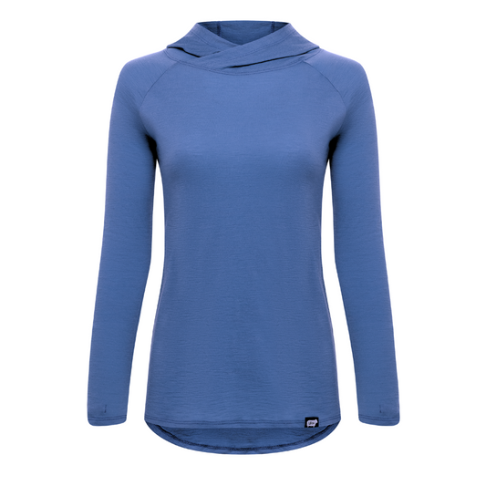 Women's Nuyarn® Merino Lightweight Hoodie in blue