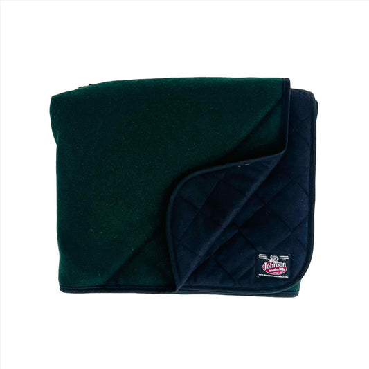 Wilderness Throws Blanket Spruce Green with quilted liner front view