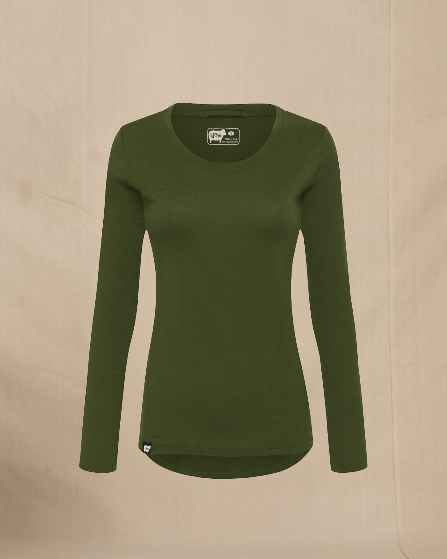 Women's 100% Merino Wool Long Sleeve Shirt green