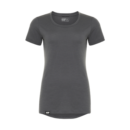 Women's Nuyarn® Merino Wool Short Sleeve Shirt in charcoal