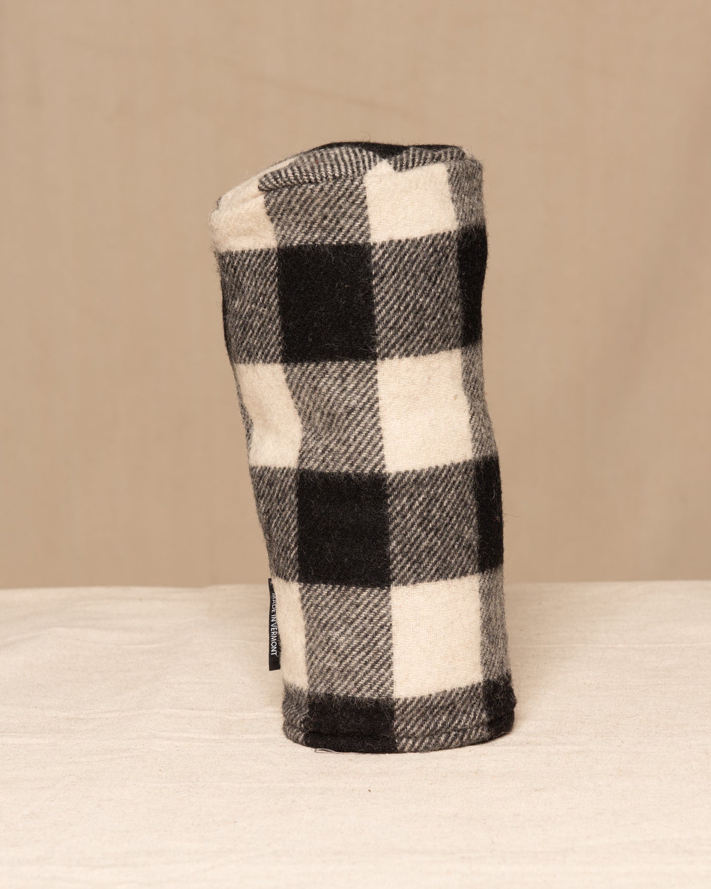 Wool Black and white buffalo check wool driver headcover