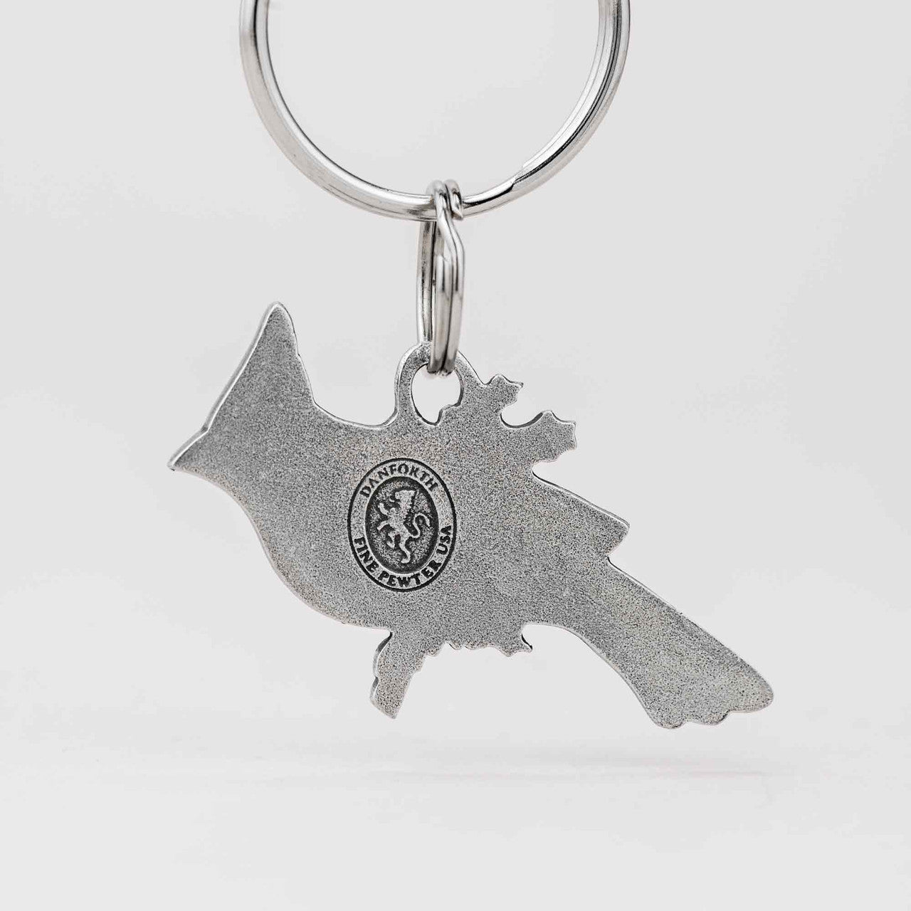 Danforth Pewter cardinal keyring back view