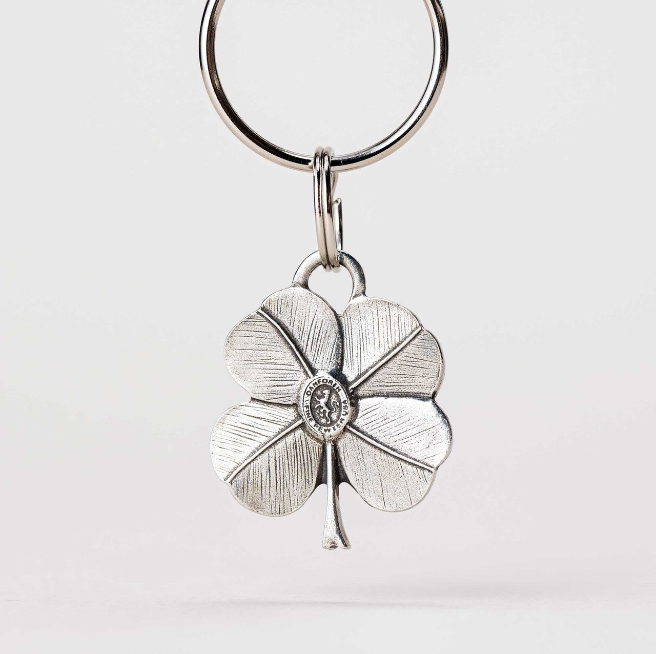 Danforth Pewter four leaf clover keyring back