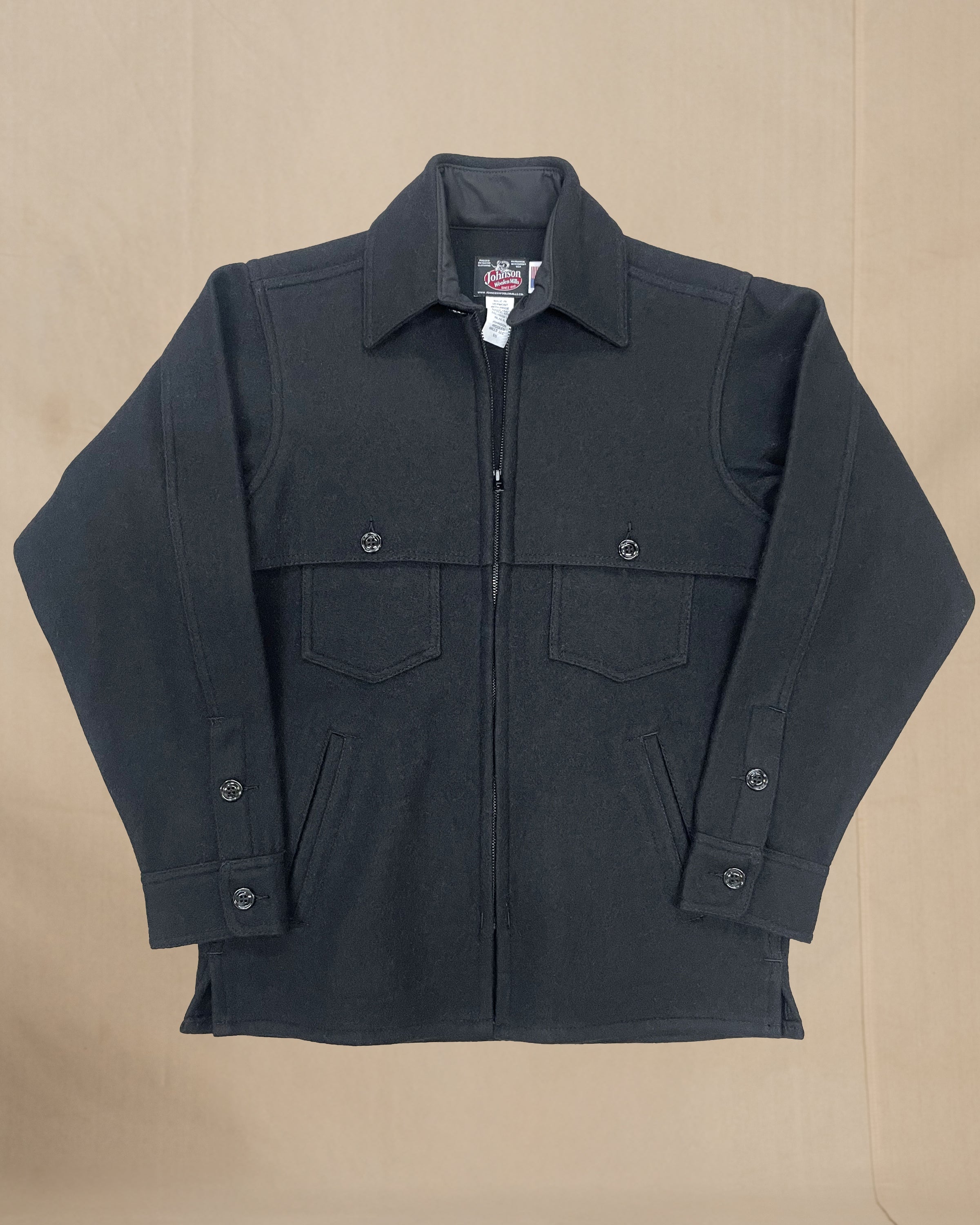 Double Cape Jac Shirt - Midnight Black – Johnson Woolen Mills