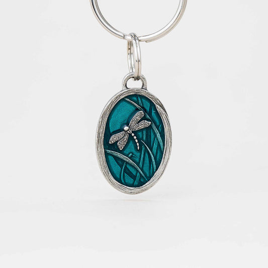 Danforth Pewter blue with dragon fly keyring