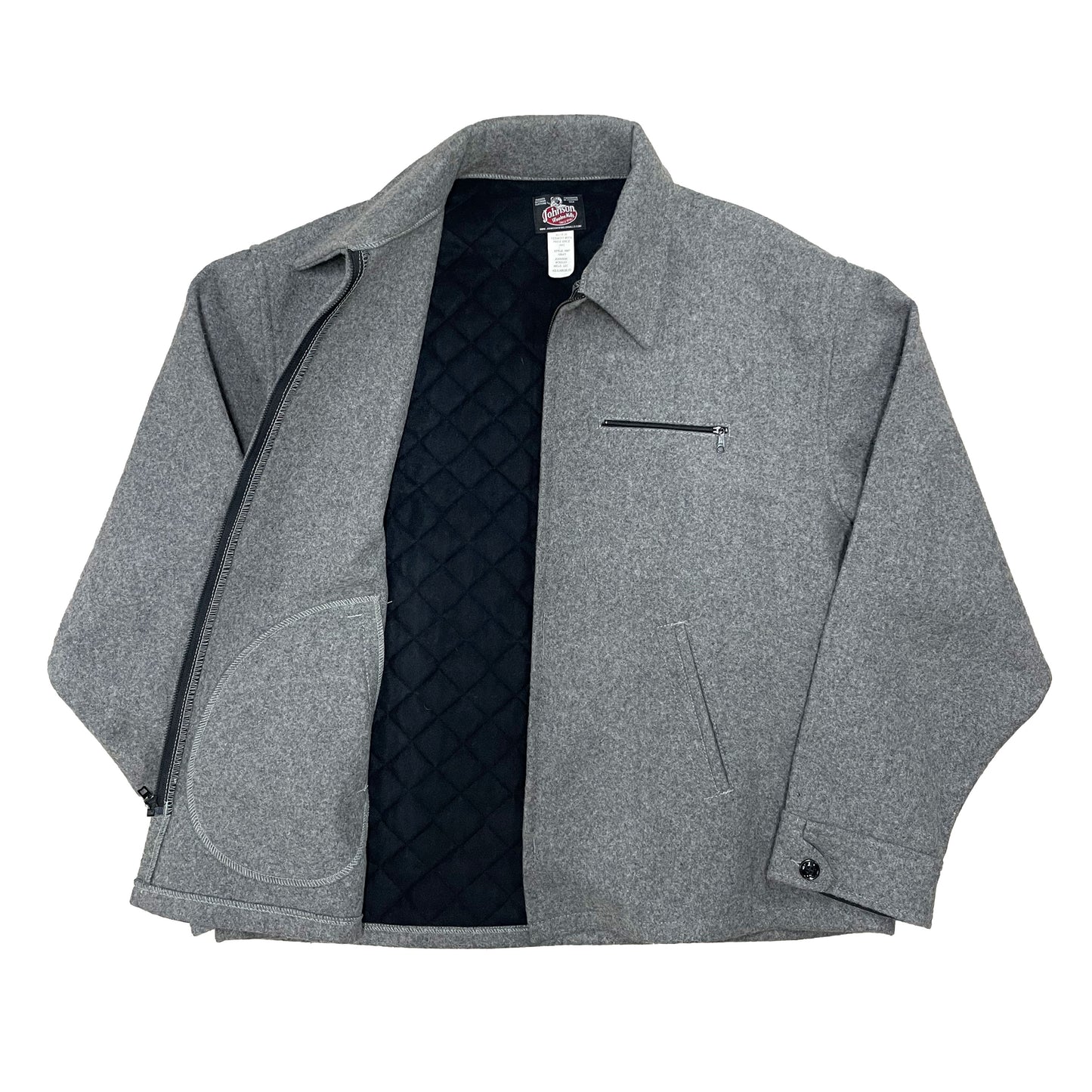 Interior of Gray wool field jacket