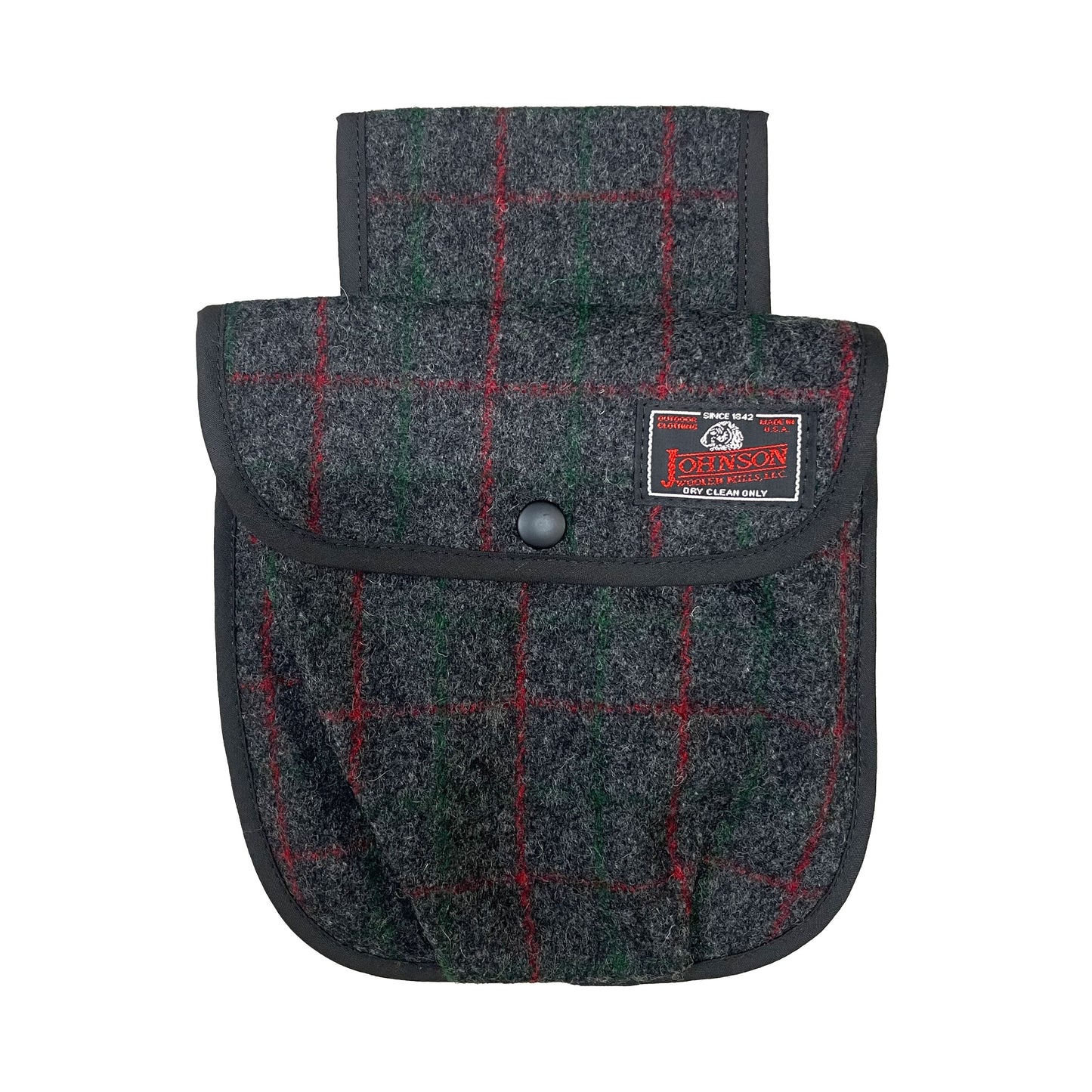 Wool adirondack plaid black powder hunting pouch