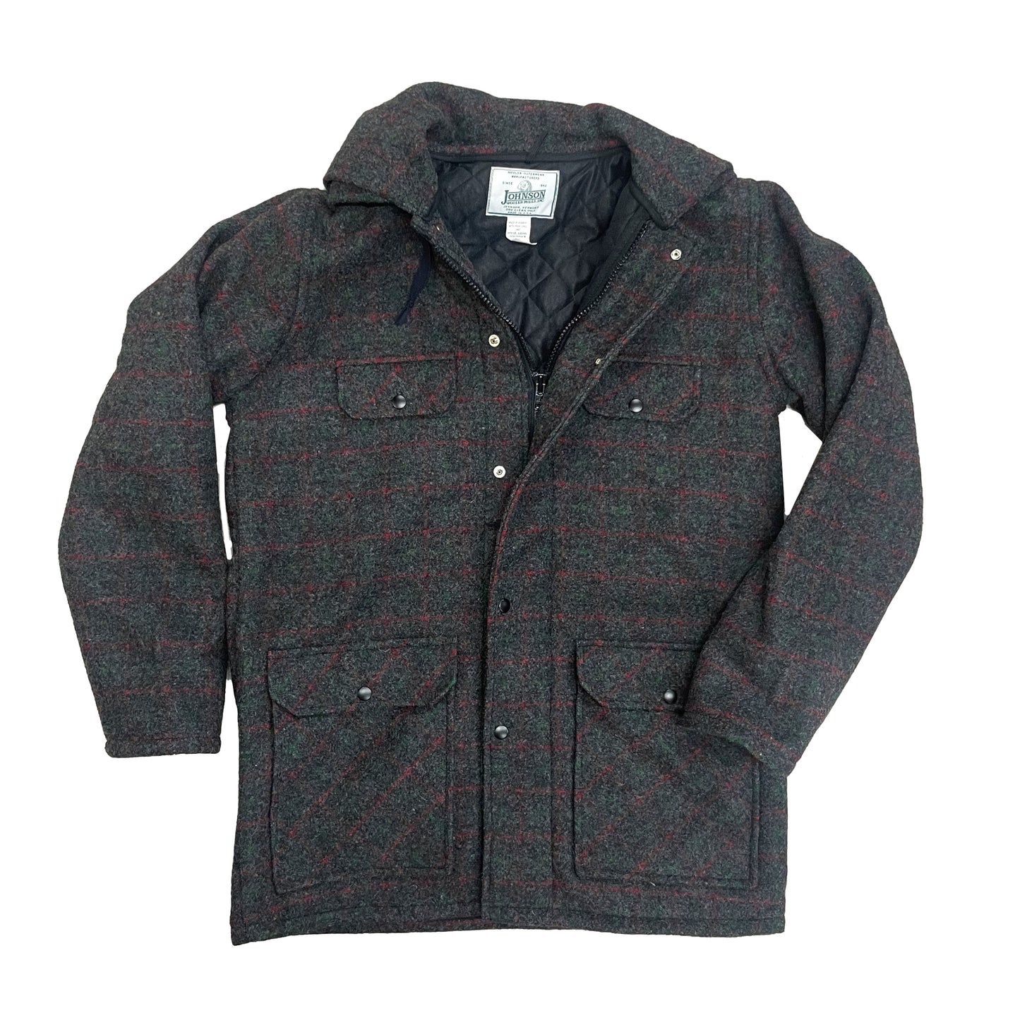 Johnson Woolen Mills Adirondack Plaid outdoor wool coat