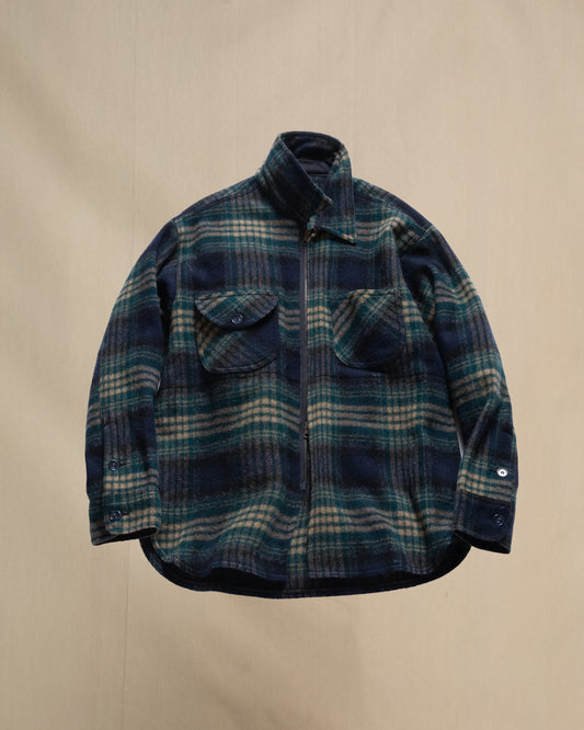 Outworker Plaid shirt with a collar on a beige background