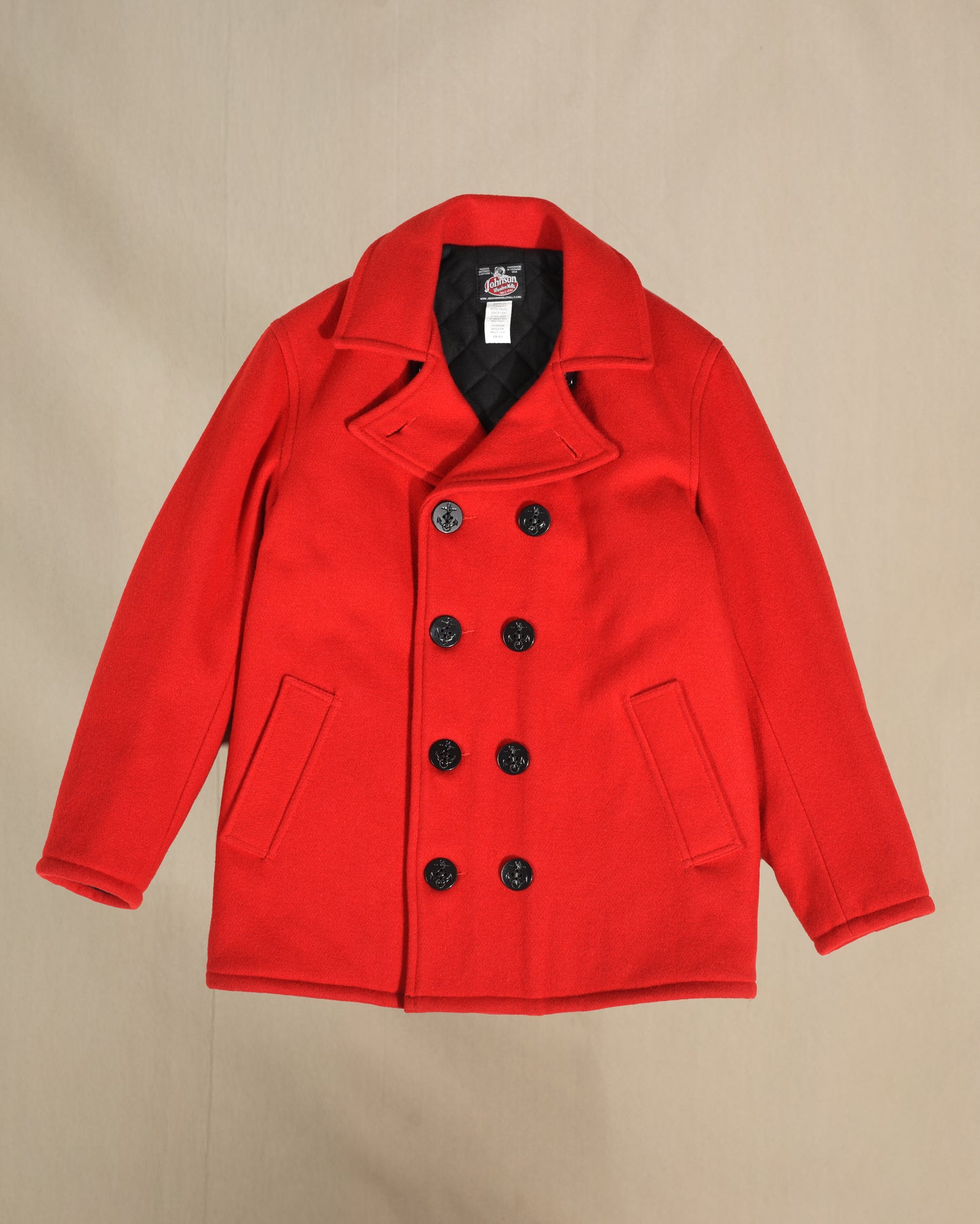 Red Wool pea coat