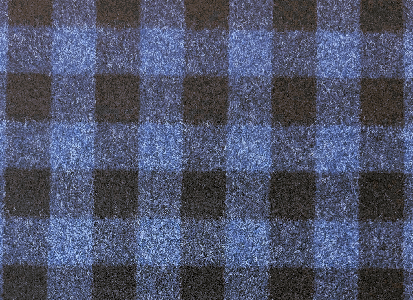 JWM wool fabric - denim black 2 inch buffalo check