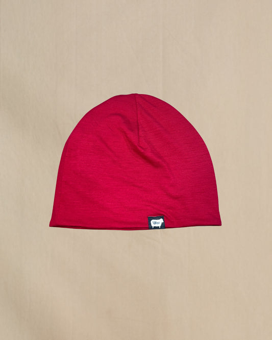 100% Merino Wool Beanie Red