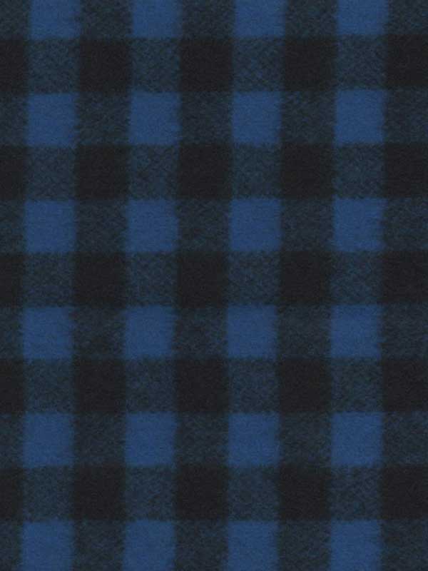 Johnson Woolen Mill Swatch,  Blue and Black 1 inch Buffalo Check