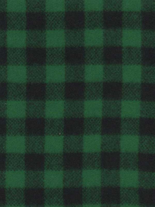 Johnson Woolen Mill Swatch, Green and Black 1 inch Buffalo check