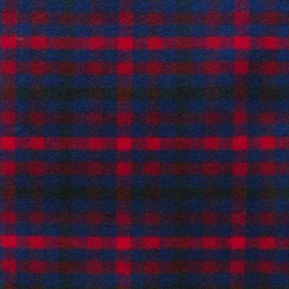 Green Mountain Flannel swatch - dark blue, red small plaid