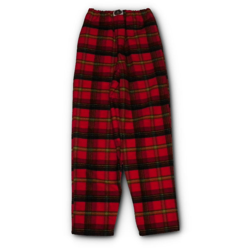 Flannel Lounge Pants with elastic waist - red, black and yellow plaid