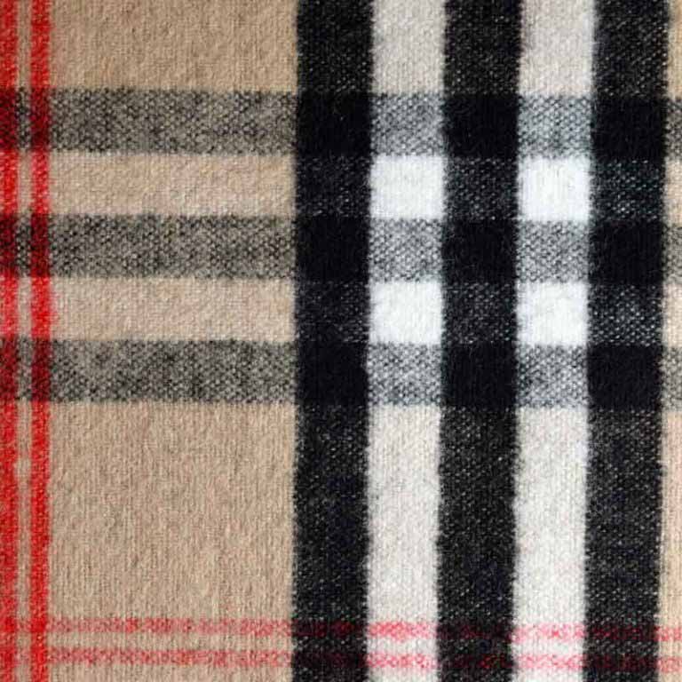 Green Mountain Flannel fabric - Burberry, pink, black, white, red plaid
