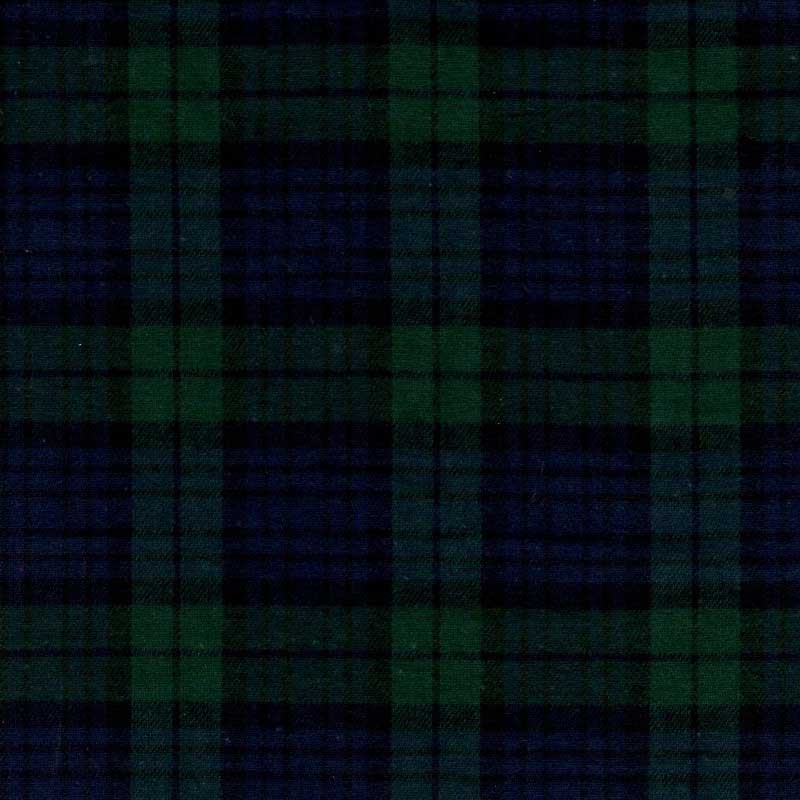 Green Mountain Flannel fabric - green, blue and black plaid