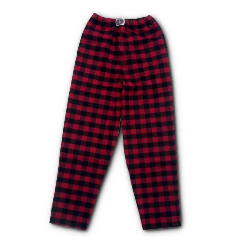 Flannel Lounge Pants with elastic waist - red and black buffalo check