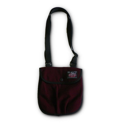 Johnson Woolen Mills Wool Swing Bag with long handle - burgundy