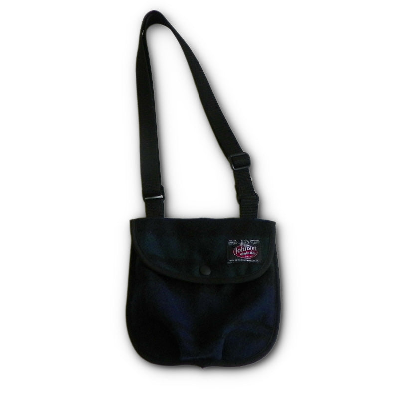 Johnson Woolen Mills Wool Swing Bag with long handle - navy 