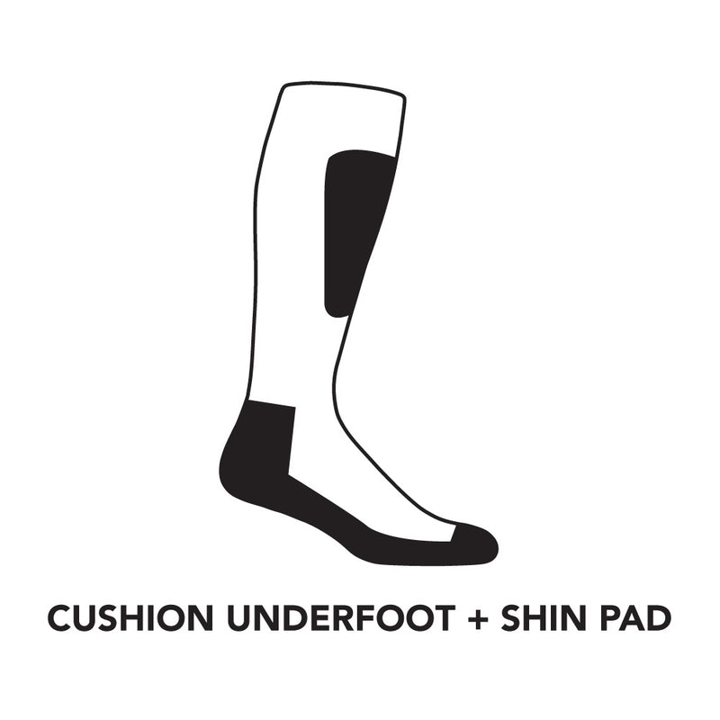 Darn Tough Cushion underfoot and shin pad
