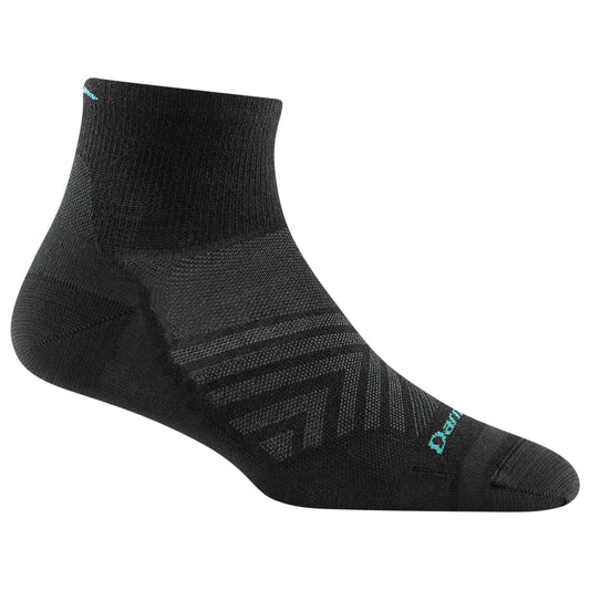 Darn Tough 1044 black quarter ankle sock