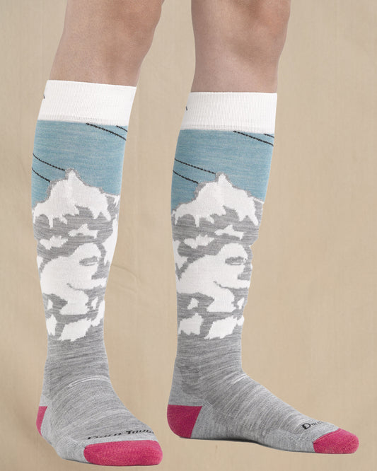 Darn Tough 1827 Aqua on model