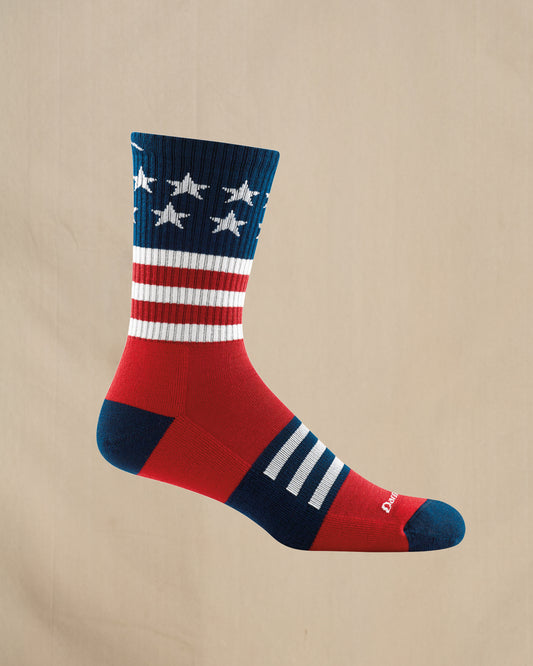 Darn Tough 1976 red white and blue stars and stripes sock