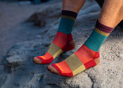 Men's Heady Stripe Micro Crew Lightweight Hiking Sock