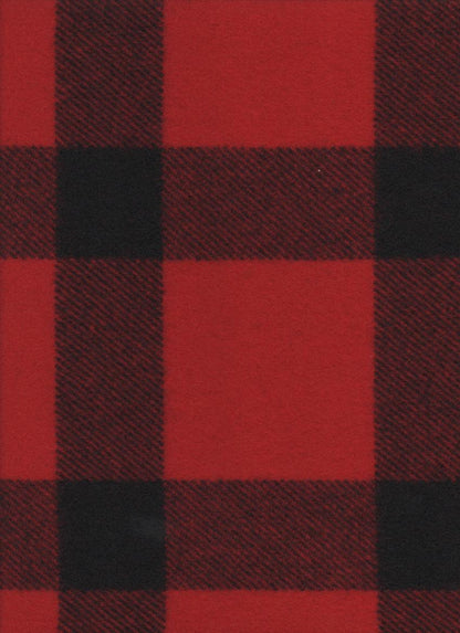 Wool fabric 25 - Red and Black small stag