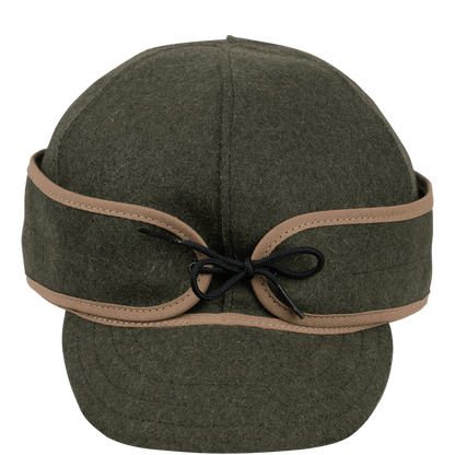 Stormy Kromer Mackinaw Olive wool hat front side