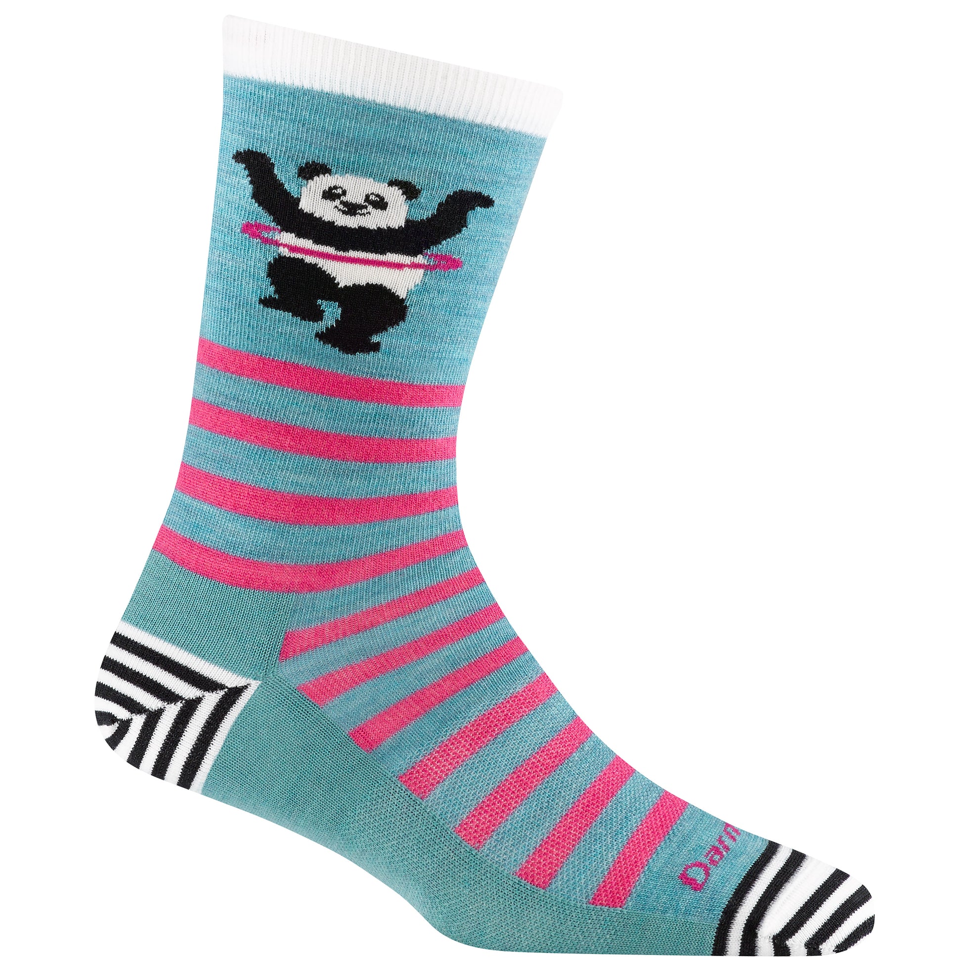Darn tough women's 6037 lagoon socks with panda dancing