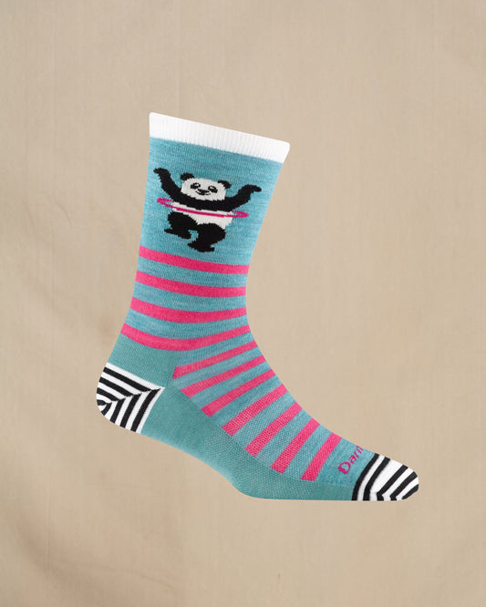 Darn tough women's 6037 lagoon socks with panda dancing