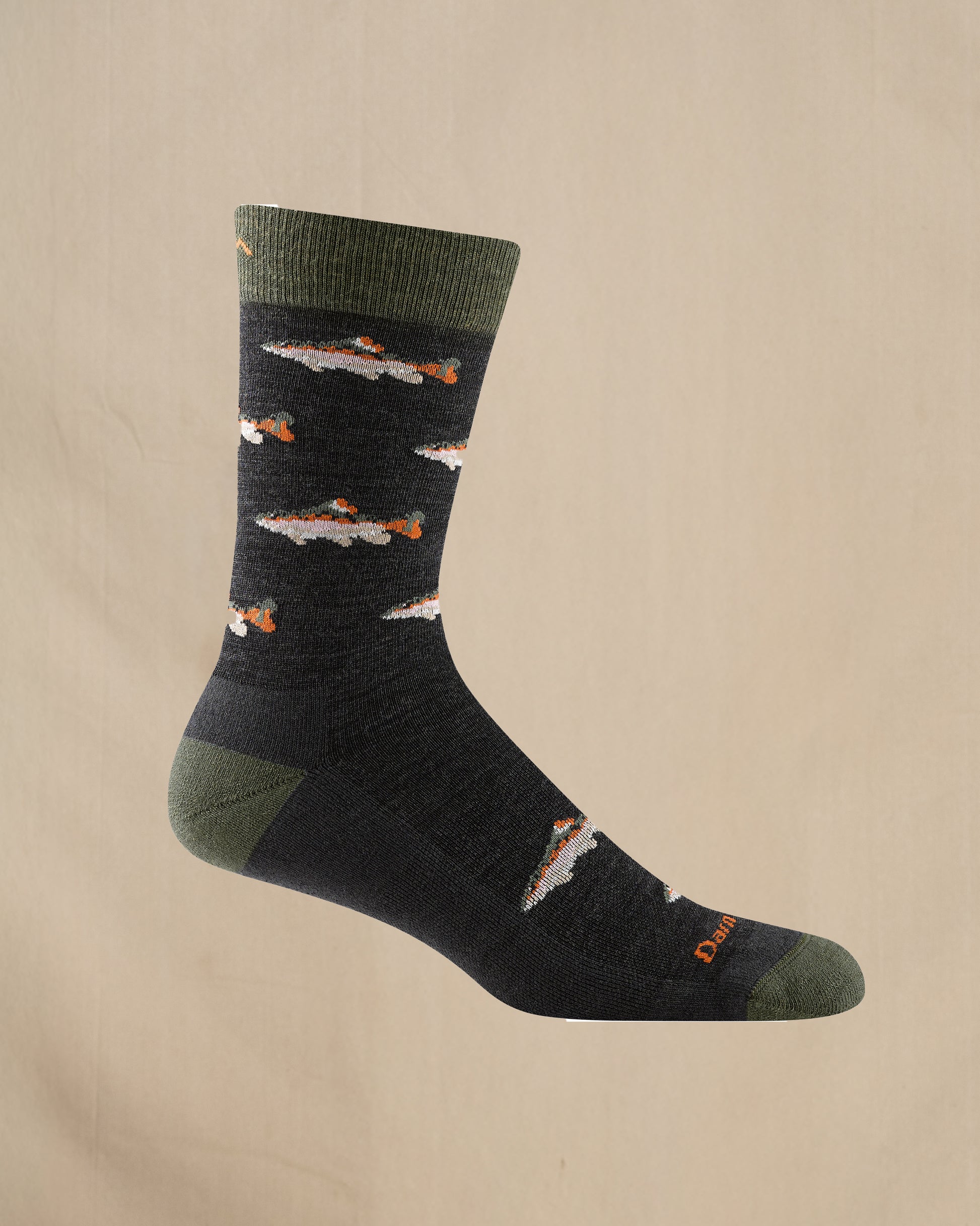 Men's Darn Tough sock 6085 in charcoal