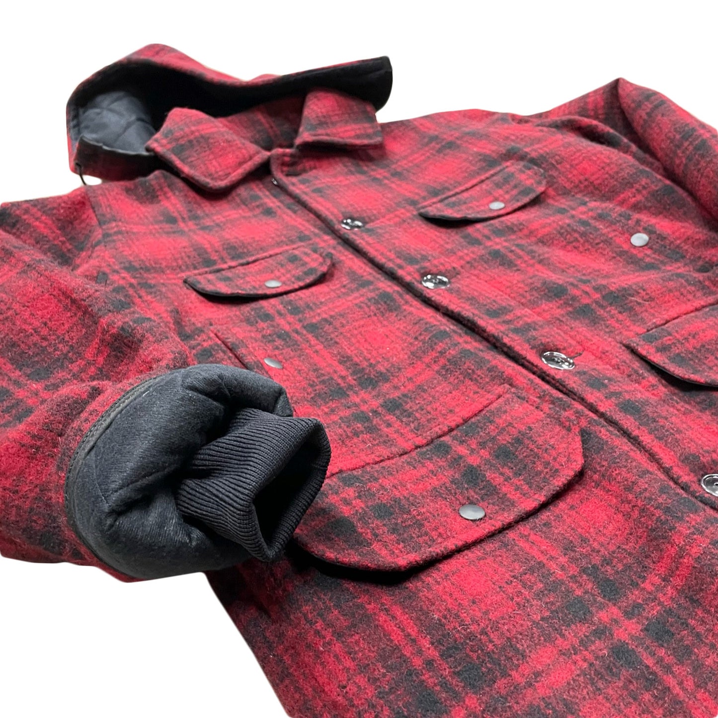 Cuff detail on Classic Wool Button Mackinaw