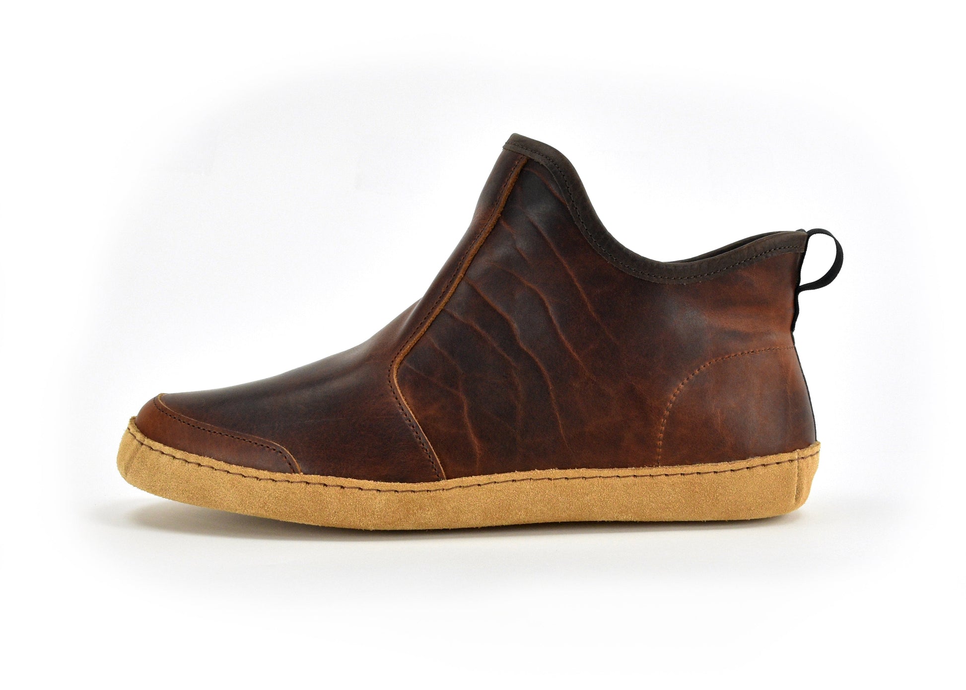 Vermont House Shoes - Hi-Top - Tobacco Bison side view