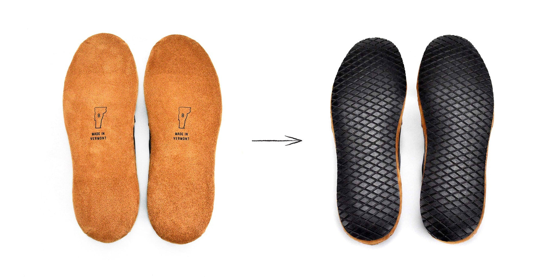 Sole with or without rubber