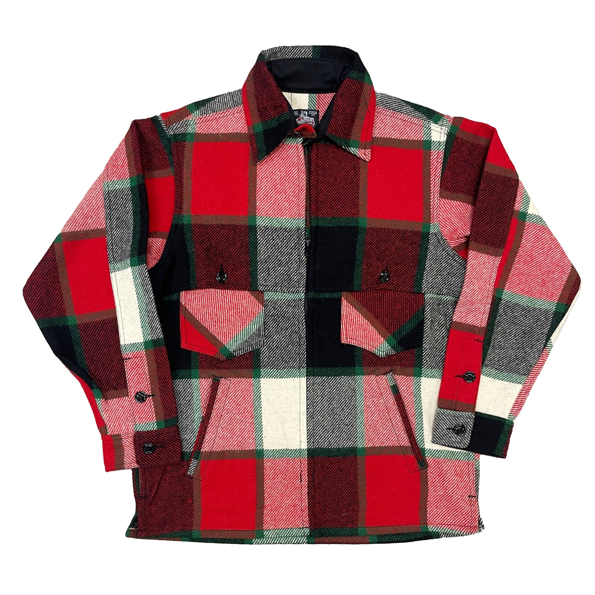 Double Cape Jac Shirt - Old Canadian Plaid 100% Wool – Johnson Woolen Mills