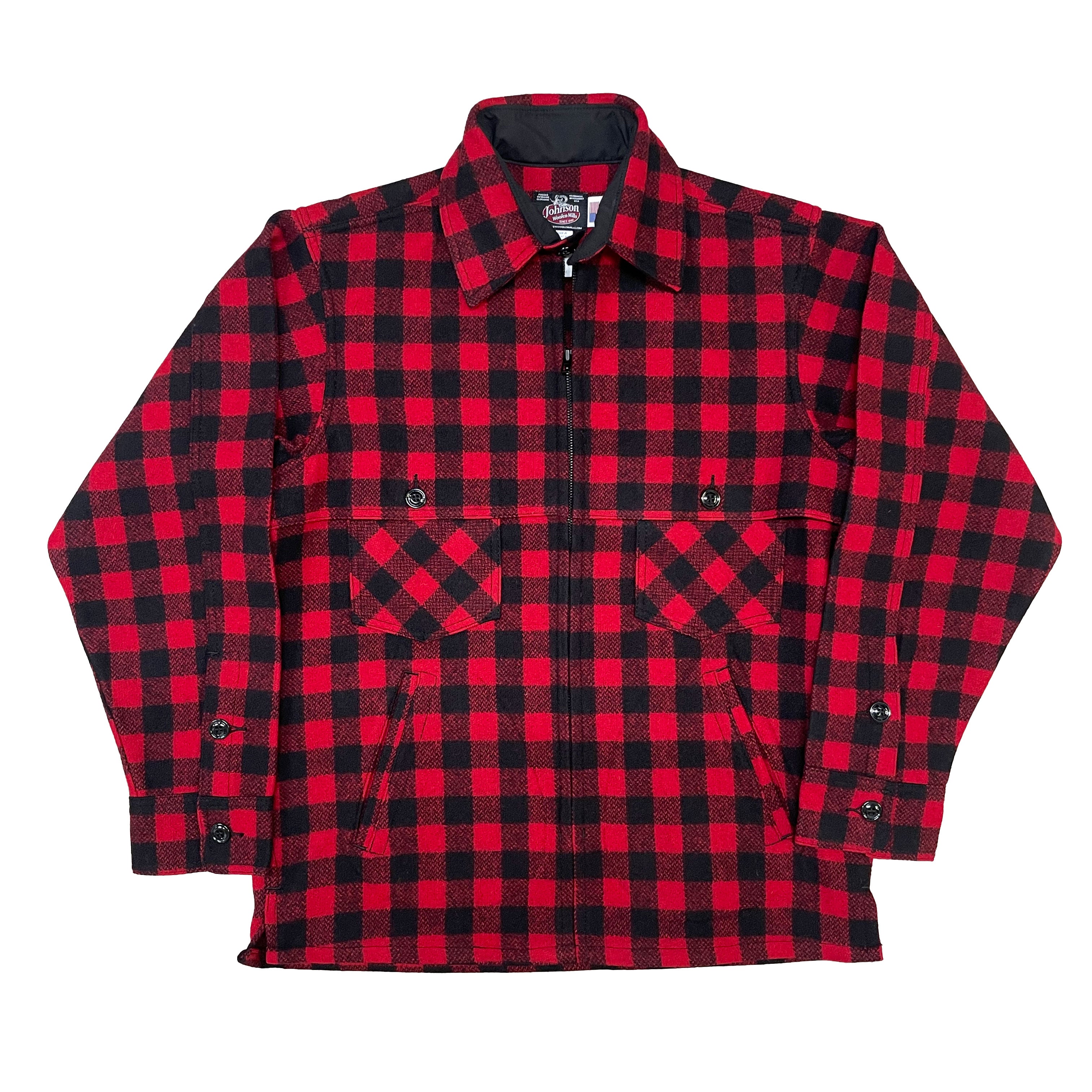 Double Cape Jac Shirt - Red & Black Buffalo Check – Johnson Woolen Mills