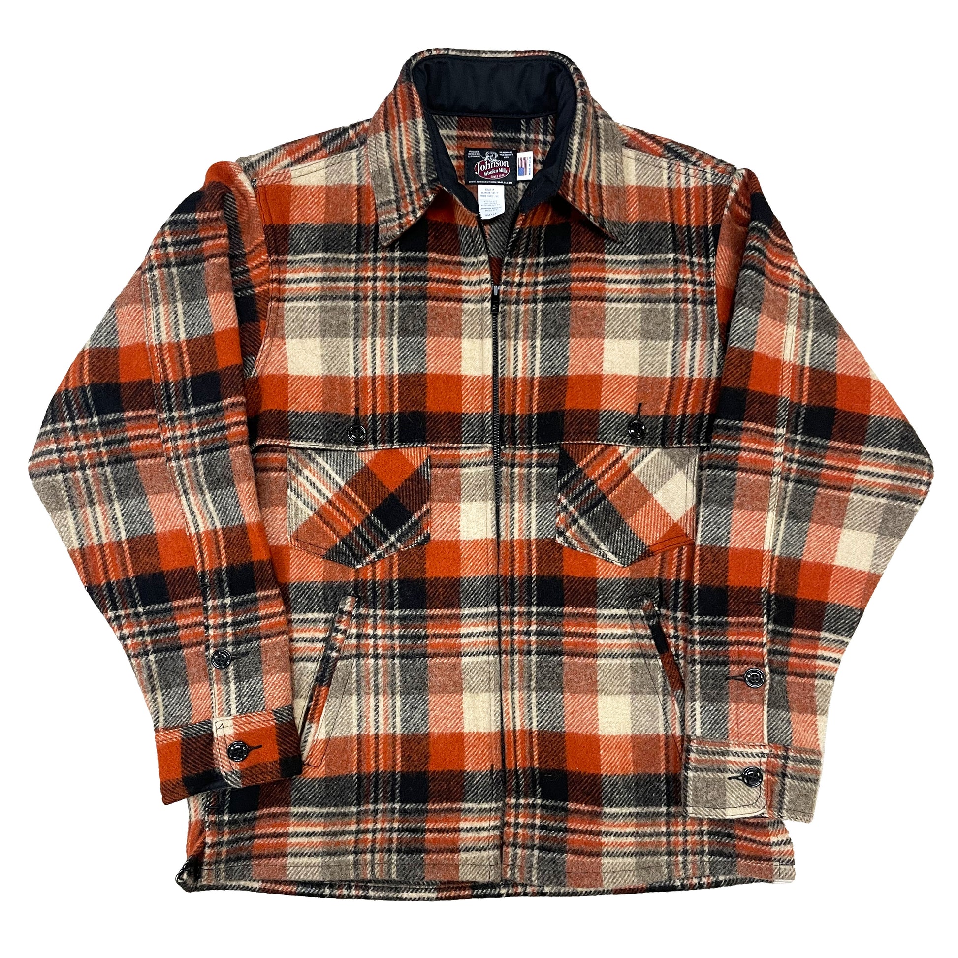 Double Cape Jac Shirt - Rust Black Tan – Johnson Woolen Mills