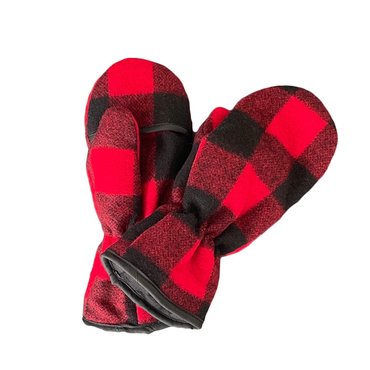 Johnson Woolen Mills red and black large stag hunter mittens 