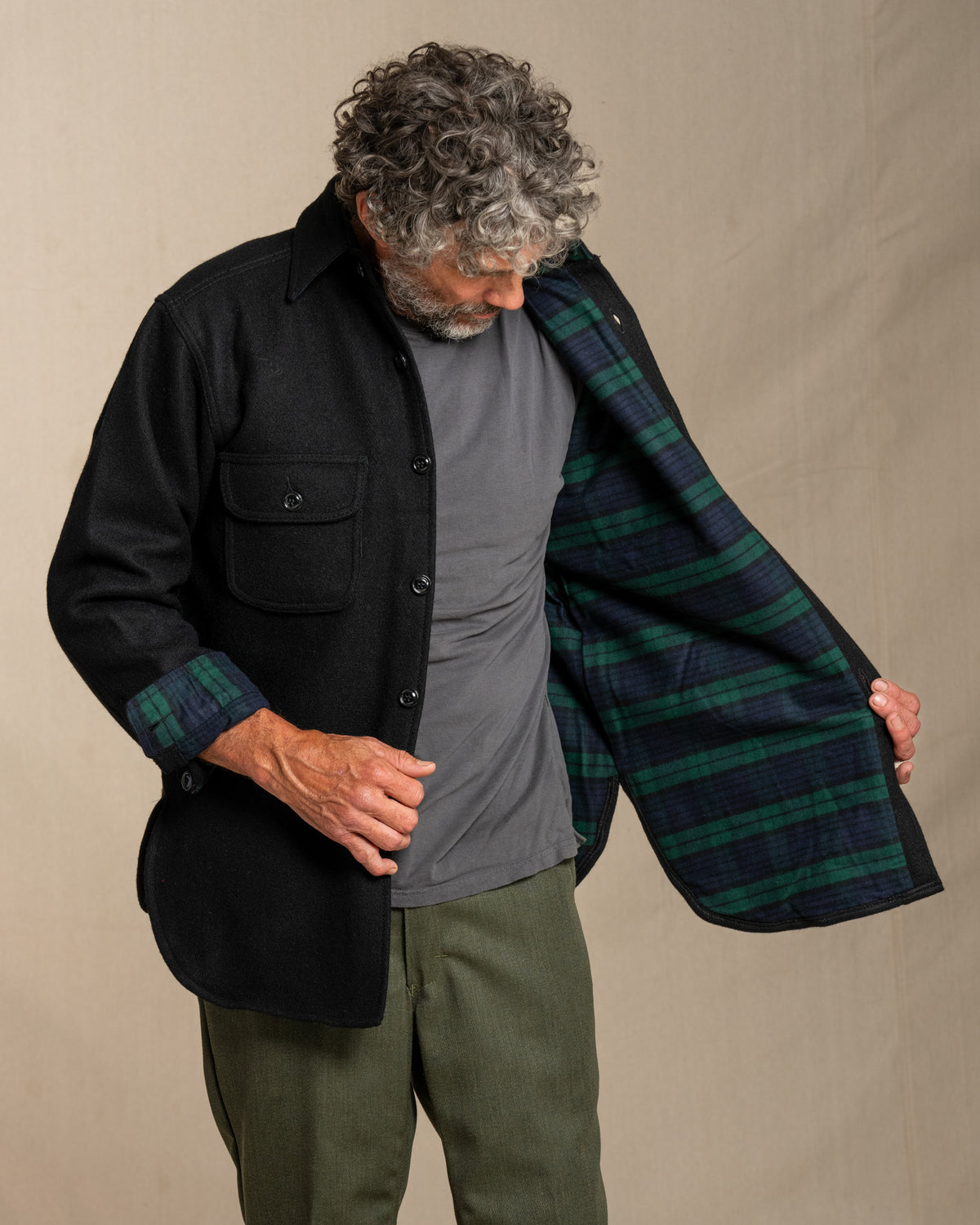 Flannel Lined Wool Button Down Shirt – Johnson Woolen Mills